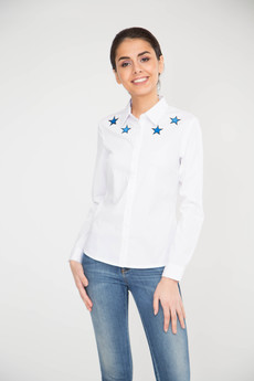 Блузка с вышивкой Звезды Marimay со скидкой