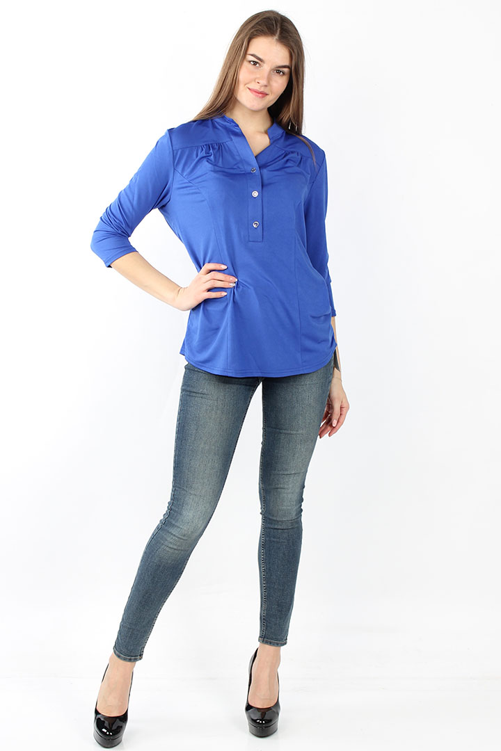 Фото товара 19457, синяя блузка